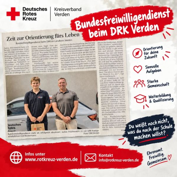 Du weißt noch nicht was du nach der Schule machen willst? Willst dich aber sozial angerieren! Dann komm zu uns und mach deinen Bundesfreiwil